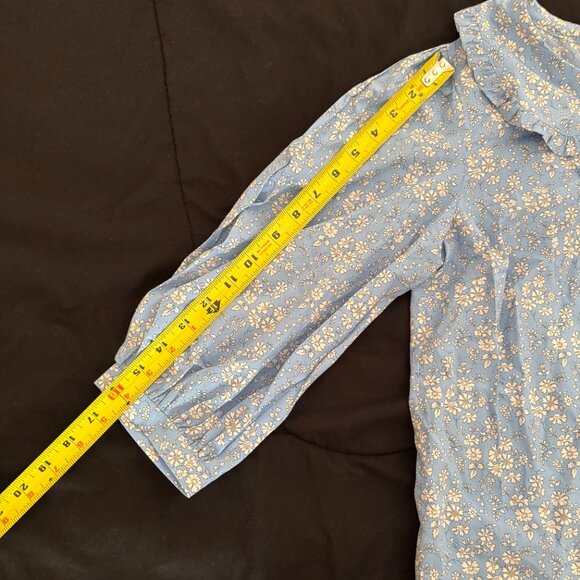 NWOT Peter Pan Collared Blouse- Size S, Blue Liberty Print - Picture 3 of 8